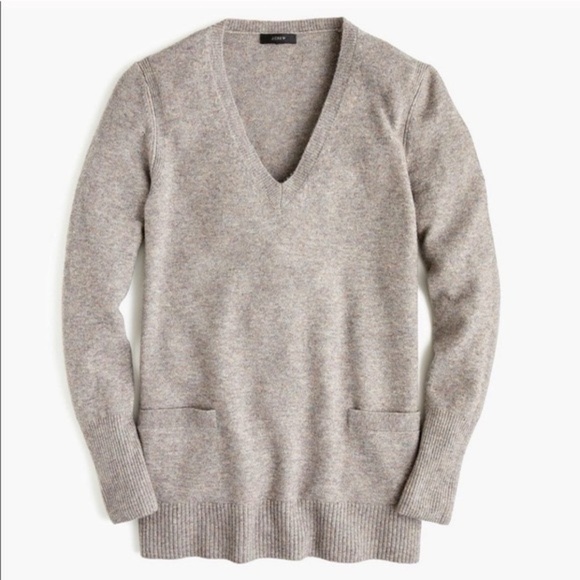J. Crew Sweaters - J. CREW Women’s Merino Wool Alpaca V-Neck Tunic Sweater XXS Preppy Minimalist